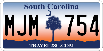 SC license plate MJM754
