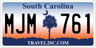 SC license plate MJM761