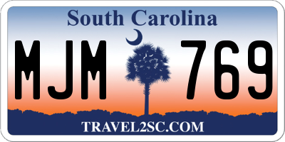 SC license plate MJM769