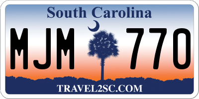 SC license plate MJM770