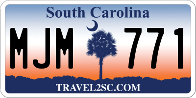 SC license plate MJM771