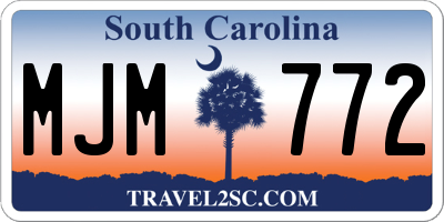 SC license plate MJM772