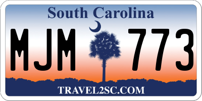 SC license plate MJM773