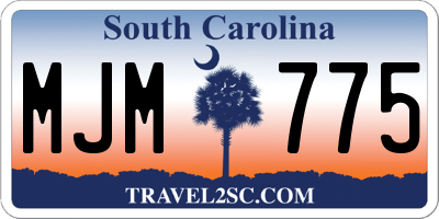 SC license plate MJM775