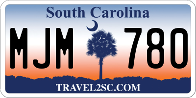 SC license plate MJM780