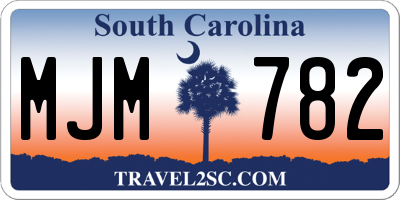SC license plate MJM782
