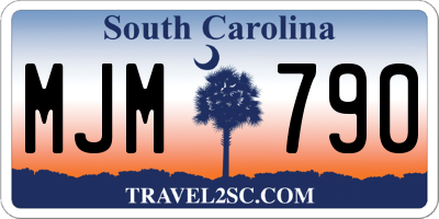SC license plate MJM790