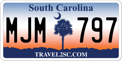 SC license plate MJM797