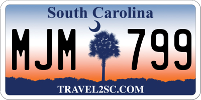 SC license plate MJM799