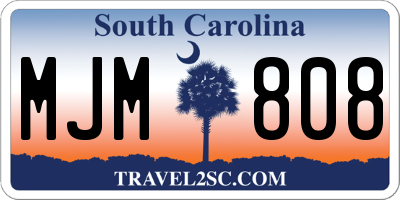 SC license plate MJM808