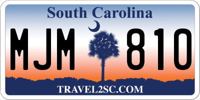 SC license plate MJM810