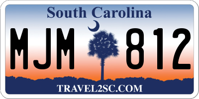 SC license plate MJM812