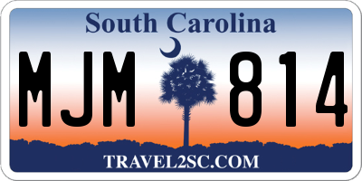 SC license plate MJM814