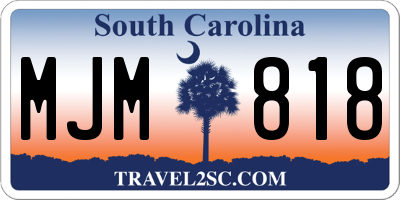 SC license plate MJM818
