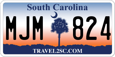 SC license plate MJM824