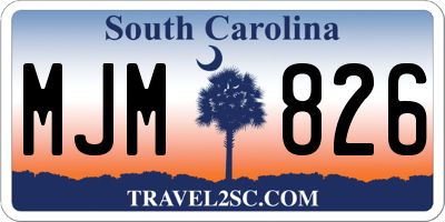 SC license plate MJM826