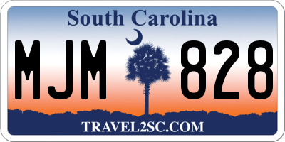 SC license plate MJM828