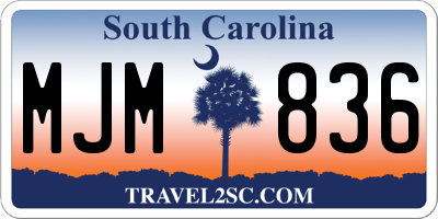 SC license plate MJM836