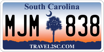 SC license plate MJM838