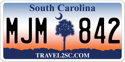 SC license plate MJM842