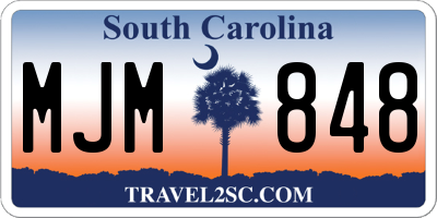 SC license plate MJM848