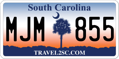 SC license plate MJM855