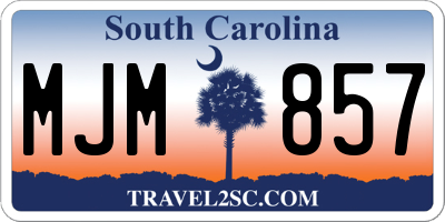 SC license plate MJM857
