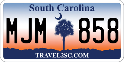 SC license plate MJM858