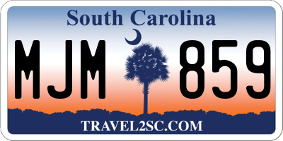 SC license plate MJM859