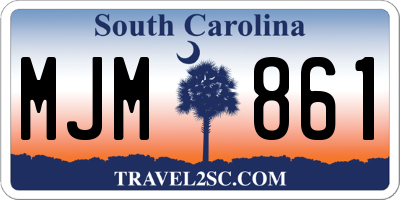 SC license plate MJM861