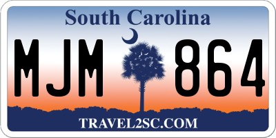 SC license plate MJM864