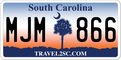 SC license plate MJM866