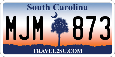 SC license plate MJM873