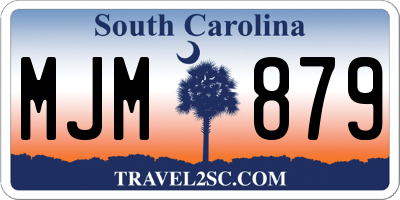 SC license plate MJM879