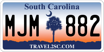 SC license plate MJM882