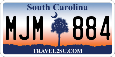 SC license plate MJM884