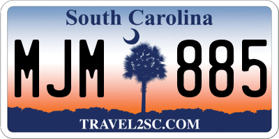 SC license plate MJM885