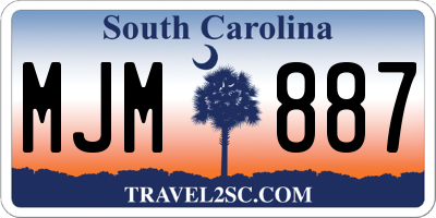 SC license plate MJM887