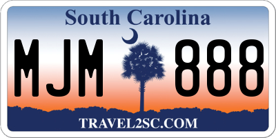 SC license plate MJM888