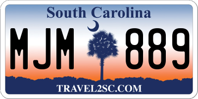 SC license plate MJM889