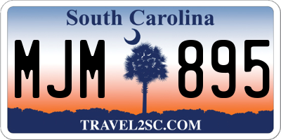 SC license plate MJM895