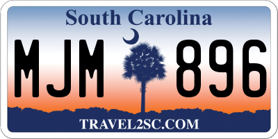 SC license plate MJM896