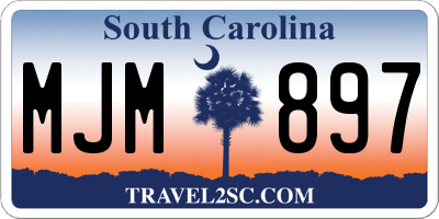 SC license plate MJM897