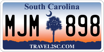 SC license plate MJM898
