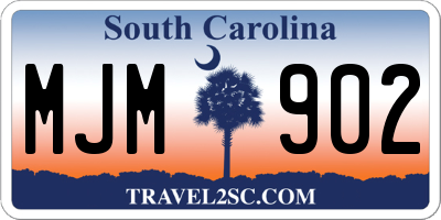 SC license plate MJM902