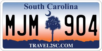 SC license plate MJM904