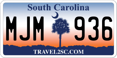 SC license plate MJM936