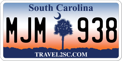 SC license plate MJM938
