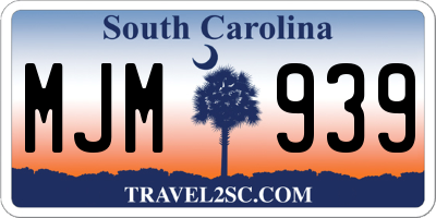 SC license plate MJM939