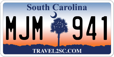 SC license plate MJM941